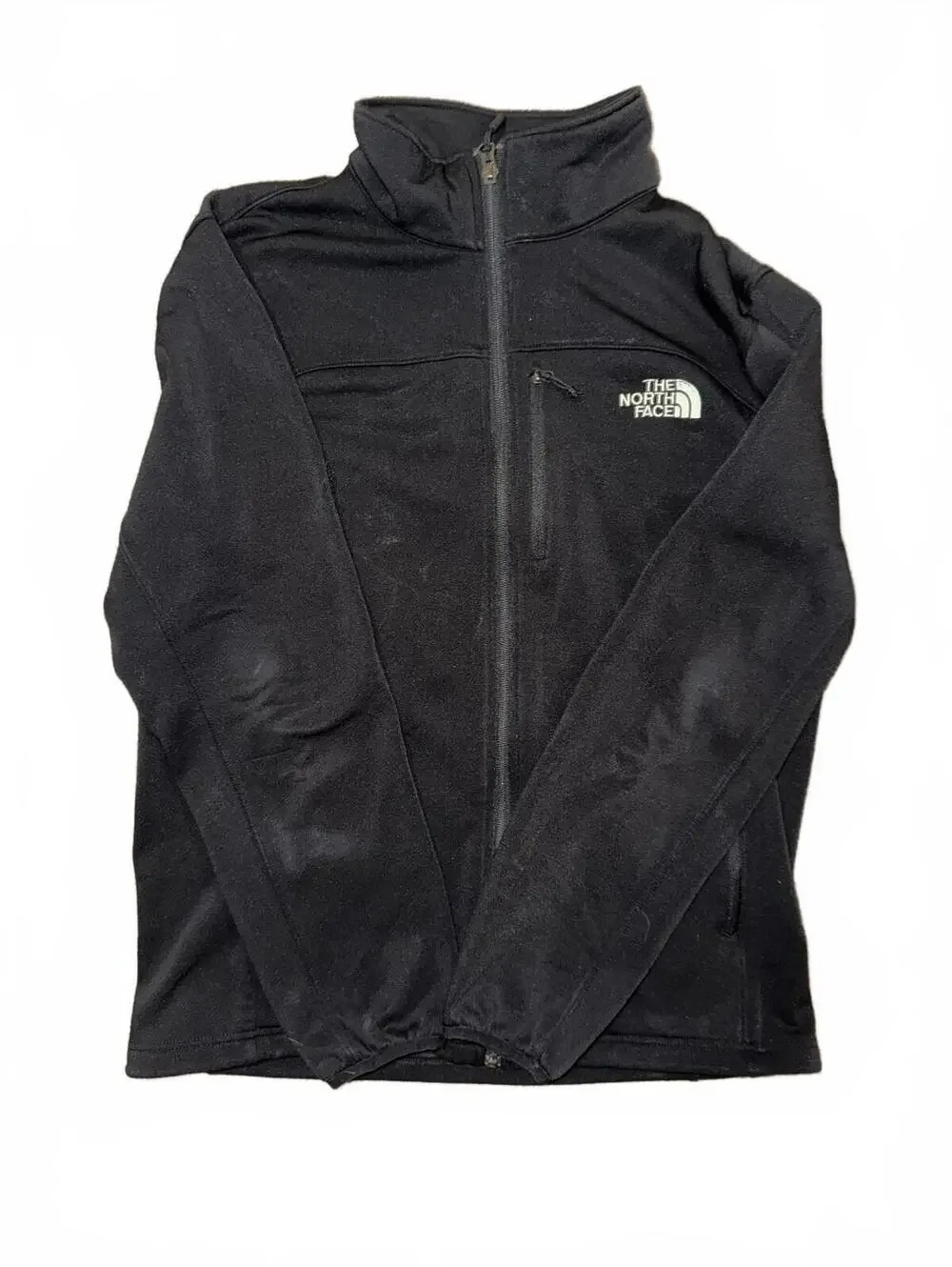 Men’s The North Face black fleece full zip light jacket size Medium